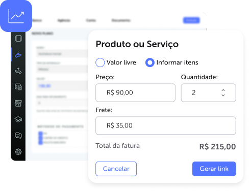 Acesse a plataforma exclusiva de link de pagamentos da iugu e cadastre seus produtos, serviços e preços.&nbsp;
