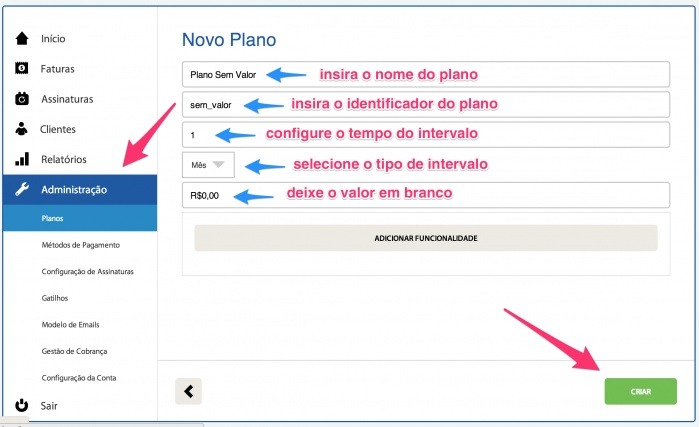 Automatize o envio de cobranças com cobrança recorrente: painel iugu administração
