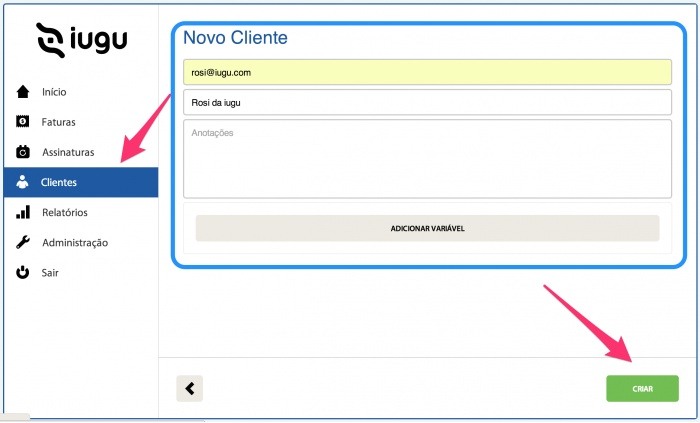 Automatize o envio de cobranças com cobrança recorrente: painel iugu clientes